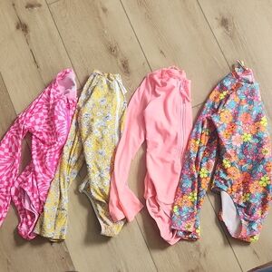 Colorful Floral and Geometric Print Swimsuits